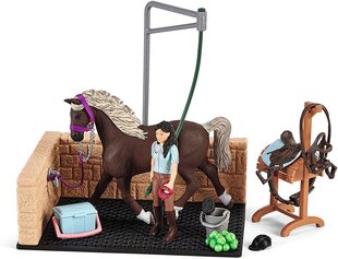 Набор фигурок Schleich Horse Wash with Emily and Luna цена и информация | Игрушки для девочек | hansapost.ee