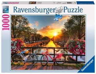 Pusle Ravensburger Amsterdami jalgrattad, 1000 tk hind ja info | Pusled lastele ja täiskasvanutele | hansapost.ee