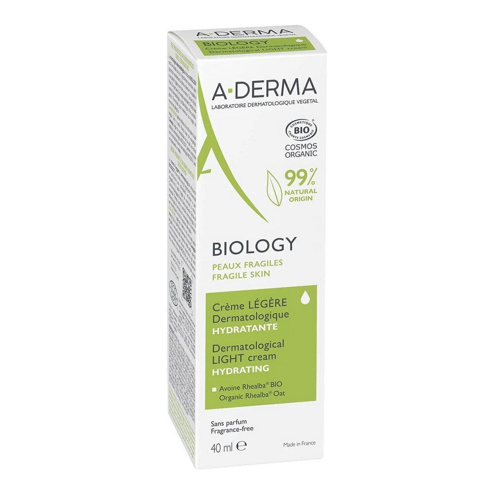 Niisutav kreem A-Derma Biology Kerge (40 ml) hind ja info | Näokreemid | hansapost.ee