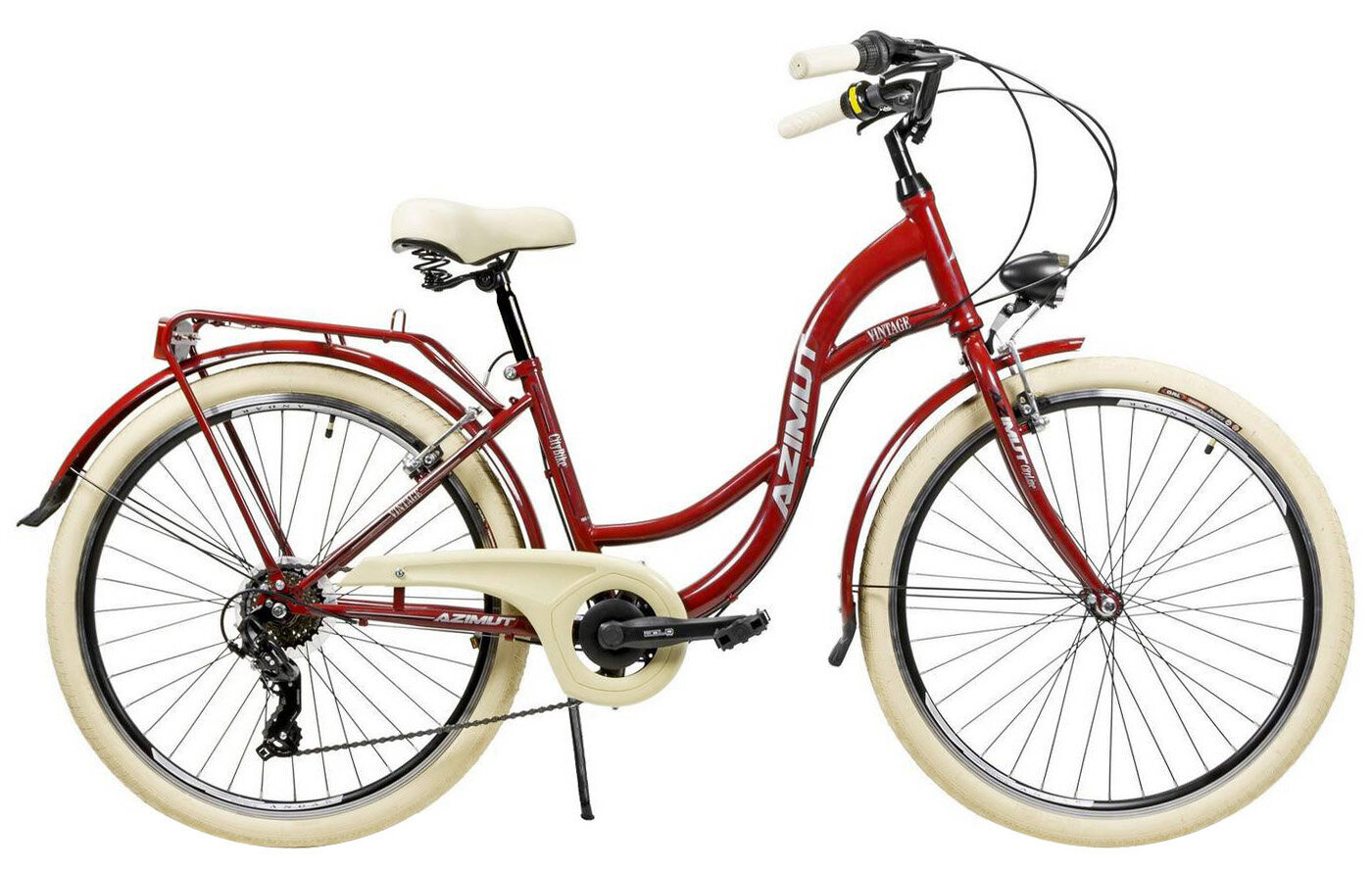 Jalgratas Azimut Vintage TX-7 26" 2023, punane цена и информация | Jalgrattad | hansapost.ee