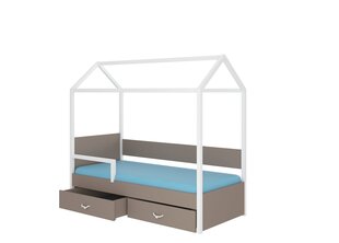 Кровать ADRK Furniture Otello 80x180 см, белая/коричневая цена и информация | Детские кровати | hansapost.ee