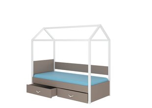 Voodi ADRK Furniture Otello 90x200 cm, valge/pruun цена и информация | Детские кровати | hansapost.ee