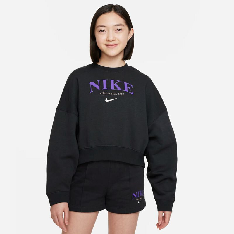 Tüdrukute dressipluus Nike Sportswear Trend FLC Crew Jr DV2563045 цена и информация | Kampsunid, vestid ja jakid tüdrukutele | hansapost.ee