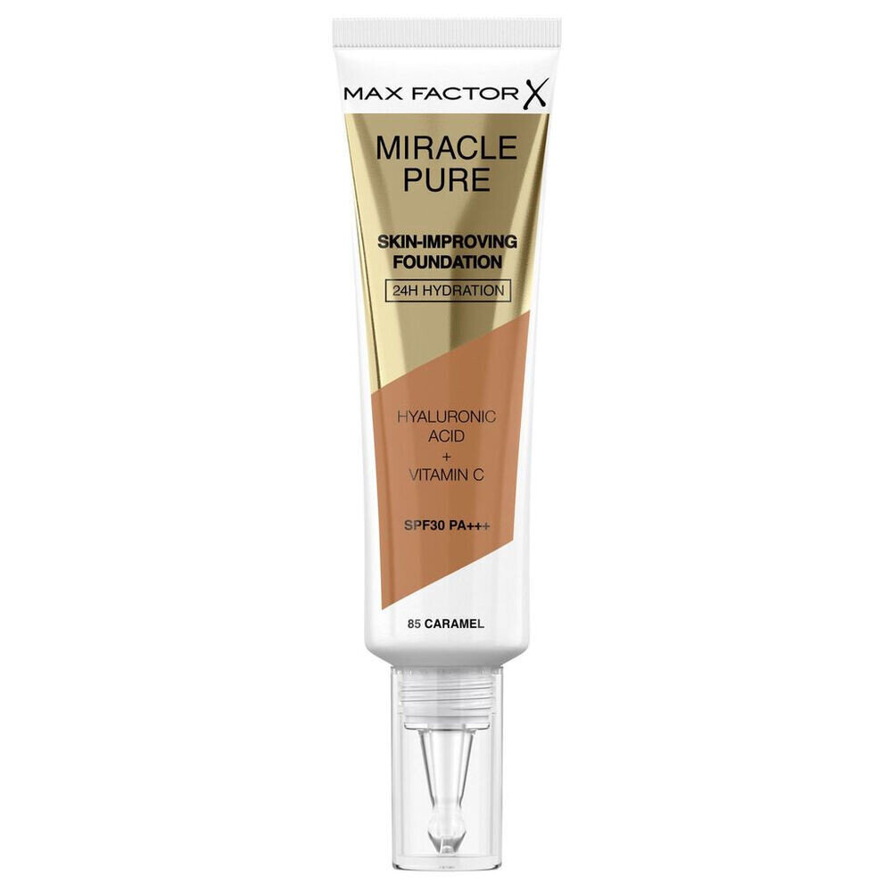 Vedel meigipõhi Max Factor Miracle Pure SPF 30 85 - Caramel (30 ml) hind ja info | Jumestuskreemid ja puudrid | hansapost.ee