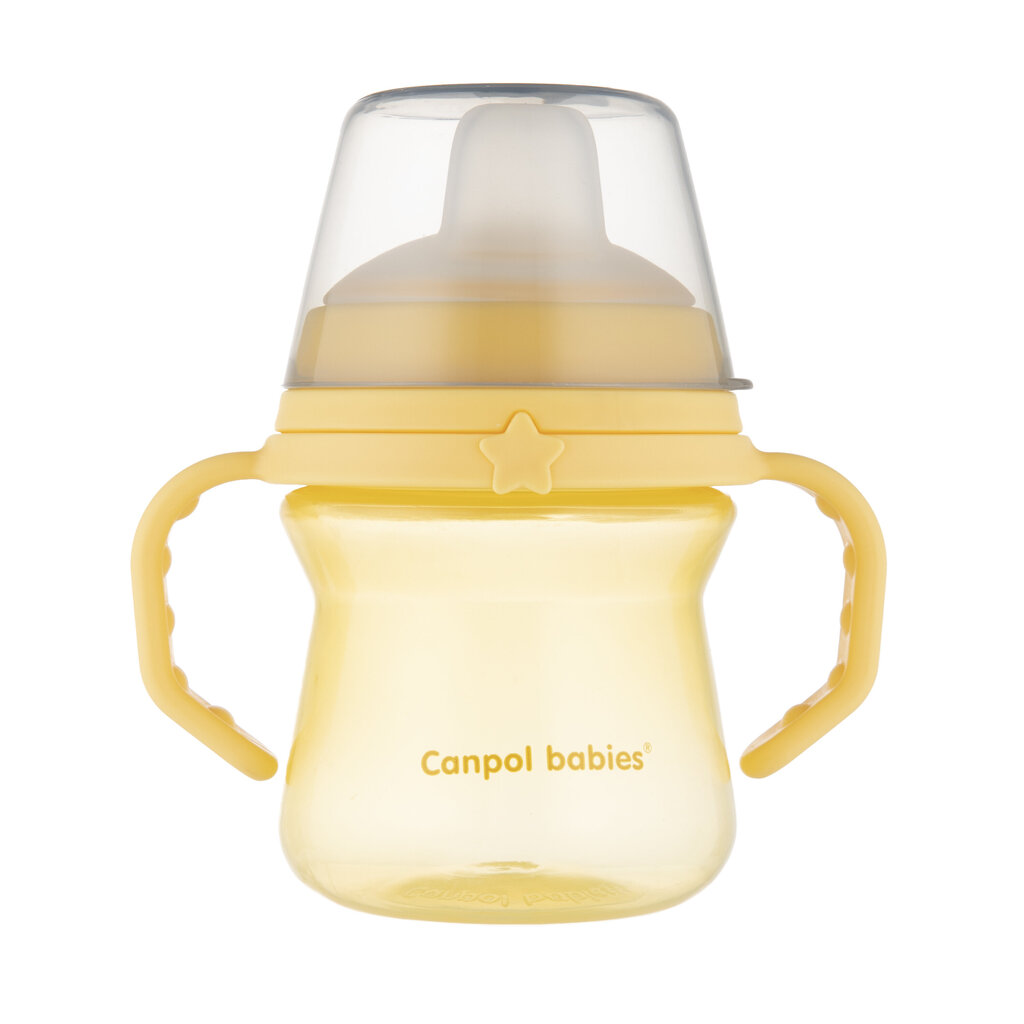 Pudel Canpol FirstCup 56/614, 6 kuud+, 50ml, kollane цена и информация | Lutipudelid ja tarvikud | hansapost.ee