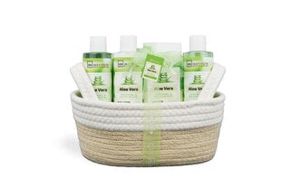 Vannitoatoodete komplekt korvis IDC Institute aloe vera complete bath set hind ja info | IDC Institute Parfüümid, lõhnad ja kosmeetika | hansapost.ee