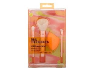 Meigipintslite komplekt Real Techniques Midi Moment Brush, 3 tk. + käsn hind ja info | Meigipintslid ja meigikäsnad | hansapost.ee