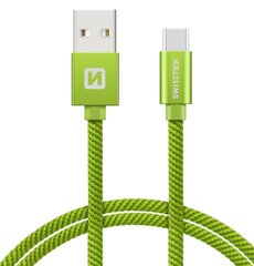 Swissten Textile Универсальный Quick Charge 3.1 USB-C USB Кабель данных 2м Синий цена и информация | Кабели для телефонов | hansapost.ee