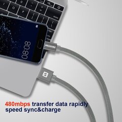 Swissten Textile Quick Charge Универсальный Micro USB Кабель данных 0.2m черный цена и информация | Borofone 43757-uniw | hansapost.ee