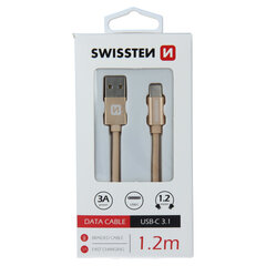 Swissten Textile, USB-C, 1.2m hind ja info | Mobiiltelefonide kaablid | hansapost.ee