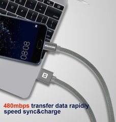 Swissten Textile Универсальный Quick Charge 3.1 USB-C USB Кабель данных 1.2м Синий цена и информация | Кабели для телефонов | hansapost.ee