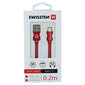 Swissten Textile, USB-C, 20 cm hind ja info | Mobiiltelefonide kaablid | hansapost.ee