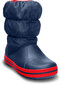 Crocs™ laste talvesaapad Winter Puff Boot, tumesinine/punane цена и информация | Talvesaapad lastele | hansapost.ee