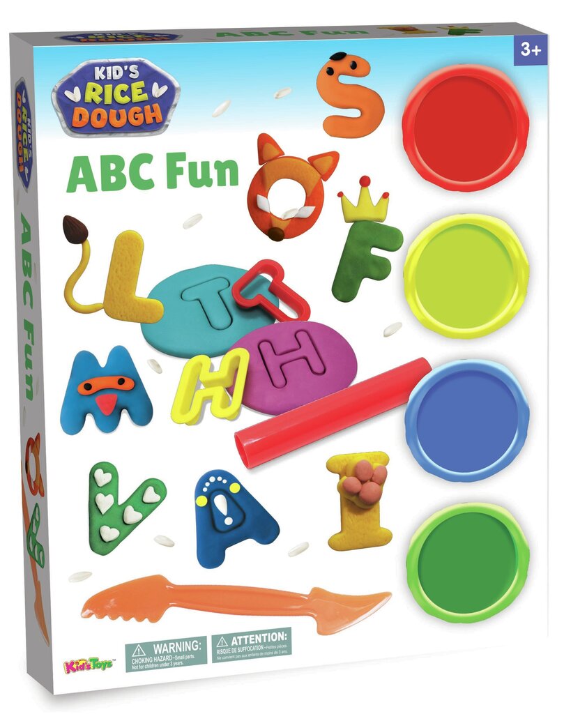 ABC tähestik / Voolimismass riisijahust Kid´s Dough, 4 x 28g hind ja info | Arendavad laste mänguasjad | hansapost.ee