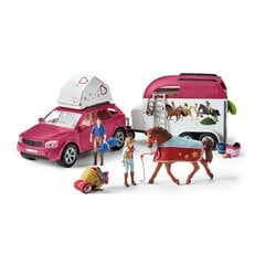 Matkaauto koos haagisega hobustele Schleich Horse Club цена и информация | Игрушки для девочек | hansapost.ee