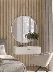 Круглое зеркало на веревке Grace, 80 см, белого цвета цена и информация | Подвесные зеркала | hansapost.ee