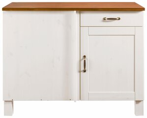 Угловая тумбочка Notio Living Dennis 60, белого /коричневого цвета цена и информация | Кухонные шкафчики | hansapost.ee
