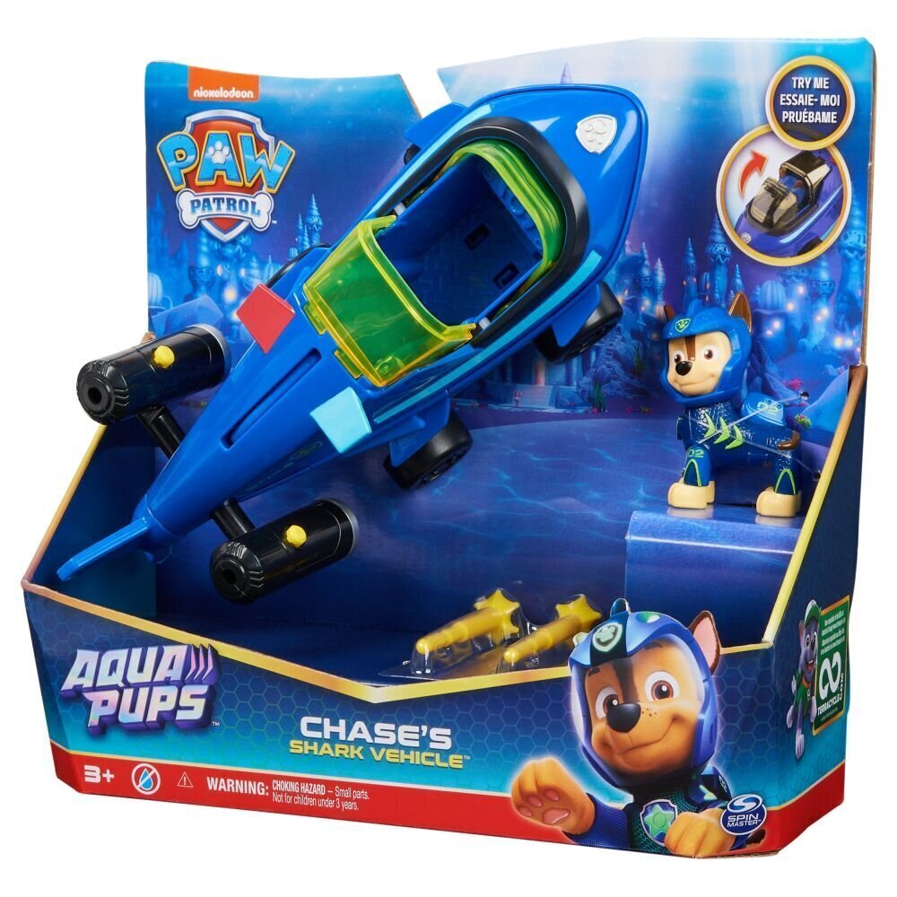 Sõiduk Paw Patrol (Käpapatrull) Aqua Themed Chase 6066140, sinine hind ja info | Mänguasjad poistele | hansapost.ee