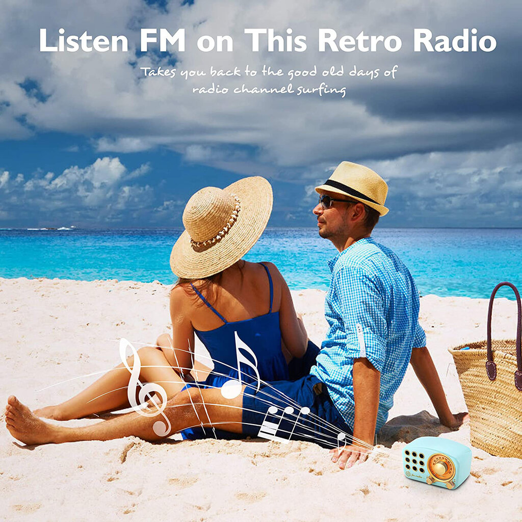 Raadiovastuvõtja Raadio Feegar RETRO FM köögiraadio Bluetooth 3,5mm AUX SD 10h цена и информация | Raadiod ja äratuskellad | hansapost.ee