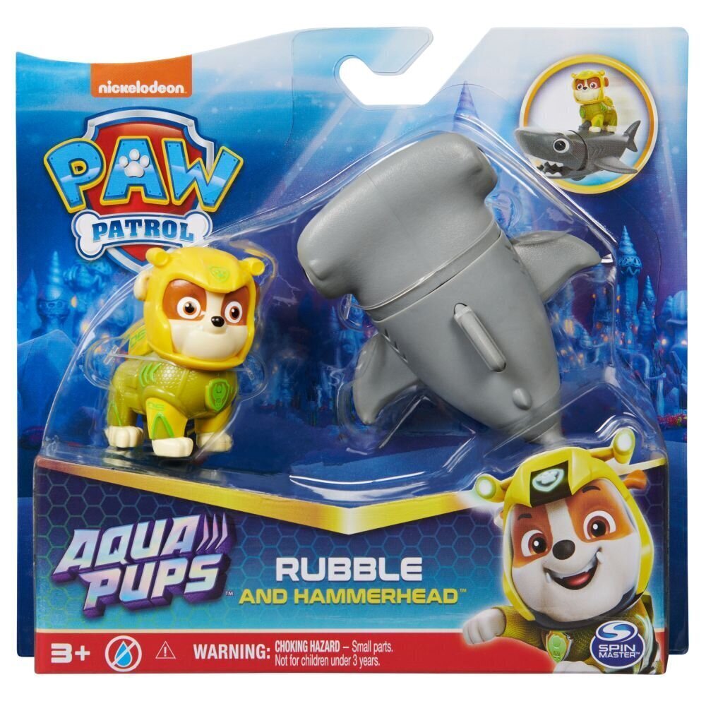 Kuju Paw Patrol (Käpapatrull) Aqua Hero Pups Rubble 6066146, kollane hind ja info | Mänguasjad poistele | hansapost.ee