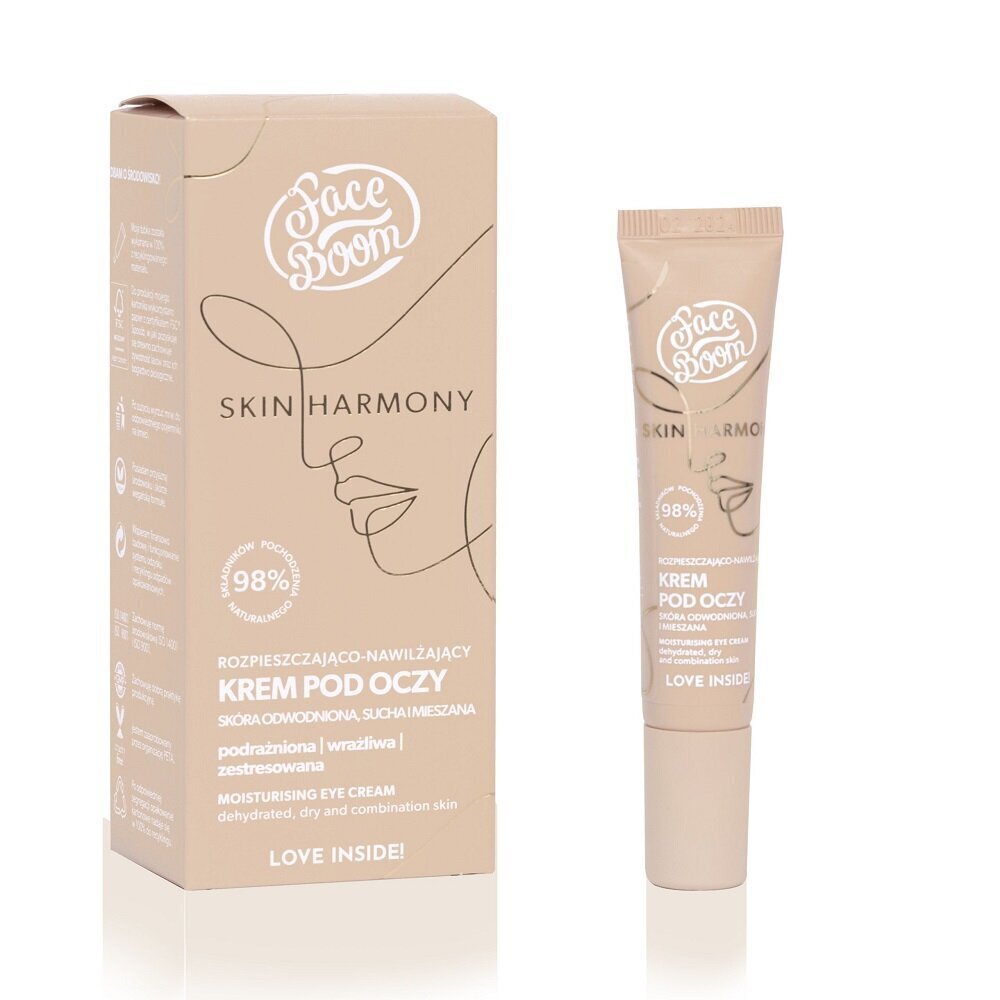 Niisutav silmakreem Bielenda FaceBoom Skin Harmony, 15 ml цена и информация | Silmakreemid ja seerumid | hansapost.ee