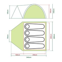 Палатка Coleman DARWIN 4+ цена и информация | Палатки | hansapost.ee