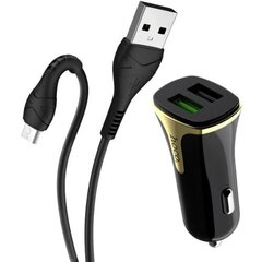 Автомобильная зарядка Hoco Z31 Quick Charge 3.0 (3.4A) с 2 USB портами + Lightning, белая цена и информация | Hoco Телефоны и аксессуары | hansapost.ee