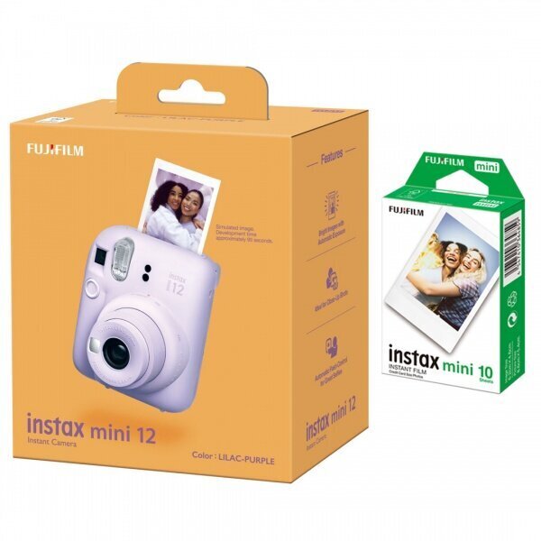 Fujifilm Instax Mini 12, Lilac Purple + Instax Mini (10 tk.) hind ja info | Kiirpildikaamerad | hansapost.ee