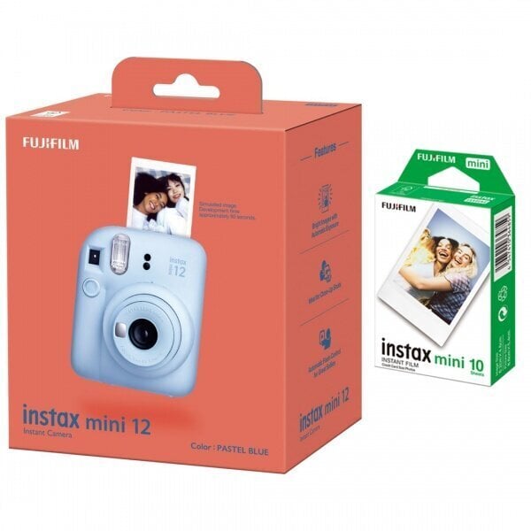 Fujifilm Instax Mini 12, Pastel Blue + Instax Mini (10 tk.) цена и информация | Kiirpildikaamerad | hansapost.ee