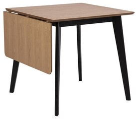 Söögilaud ROXBY, 80/120x80xH76cm, tamm/must price and information | Kitchen tables, dining tables | hansapost.ee