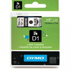 Printeri teip DYMO D1 12 mm x 7 m must läbipaistval hind ja info | Printeritarvikud | hansapost.ee
