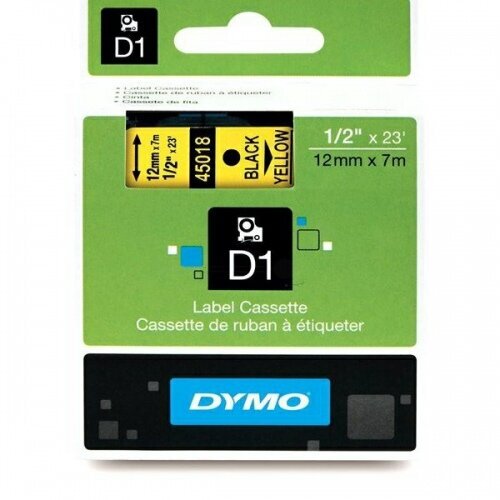 Dymo lint D1 12mmx7m must/koll. 45018/5 hind ja info | Printeritarvikud | hansapost.ee