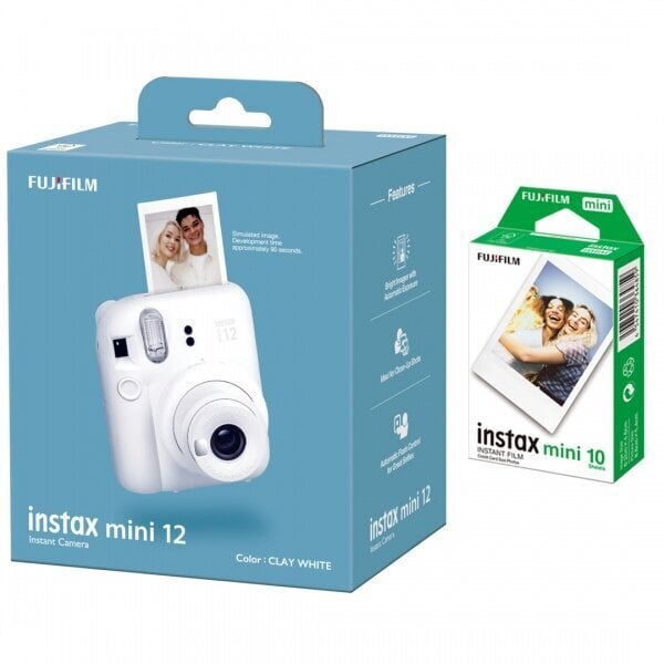 Fujifilm Instax Mini 12, Clay White + Instax Mini (10 tk.) hind ja info | Kiirpildikaamerad | hansapost.ee