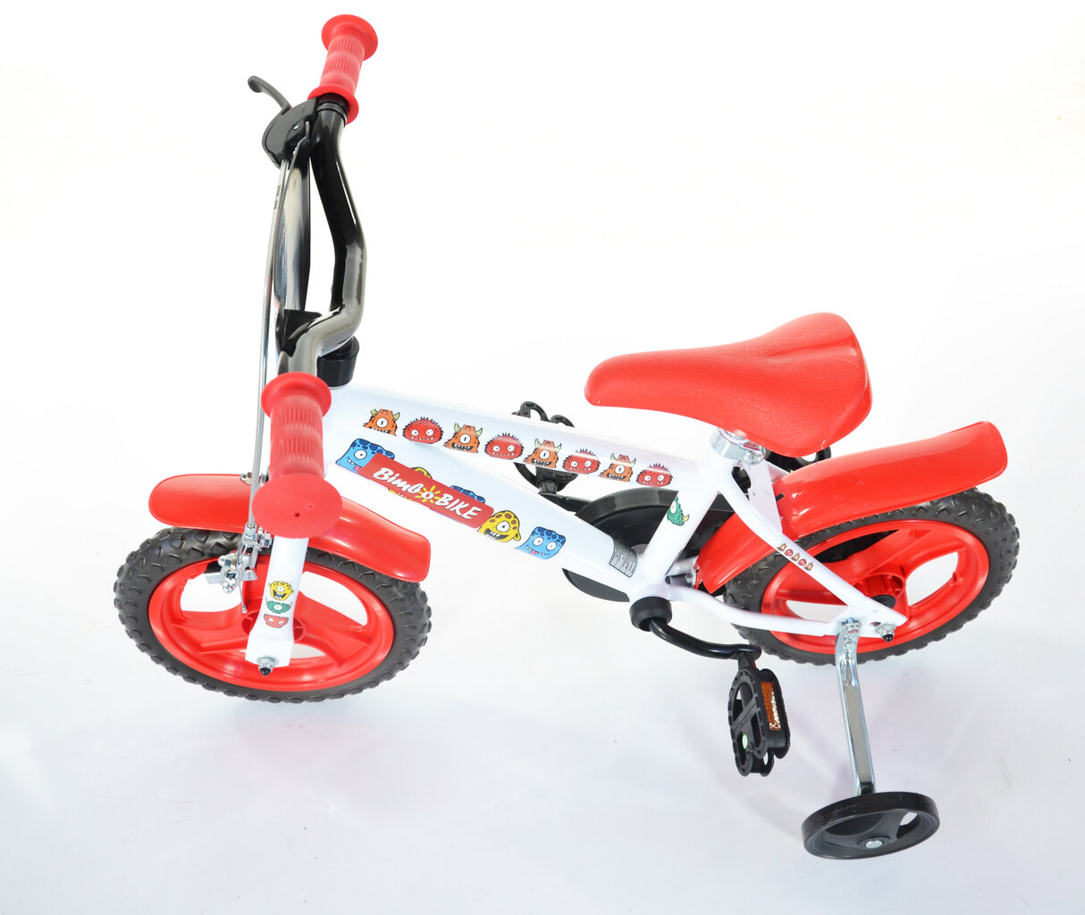 Poiste jalgratas Bimbo Bike 12", valge/punane цена и информация | Jalgrattad | hansapost.ee