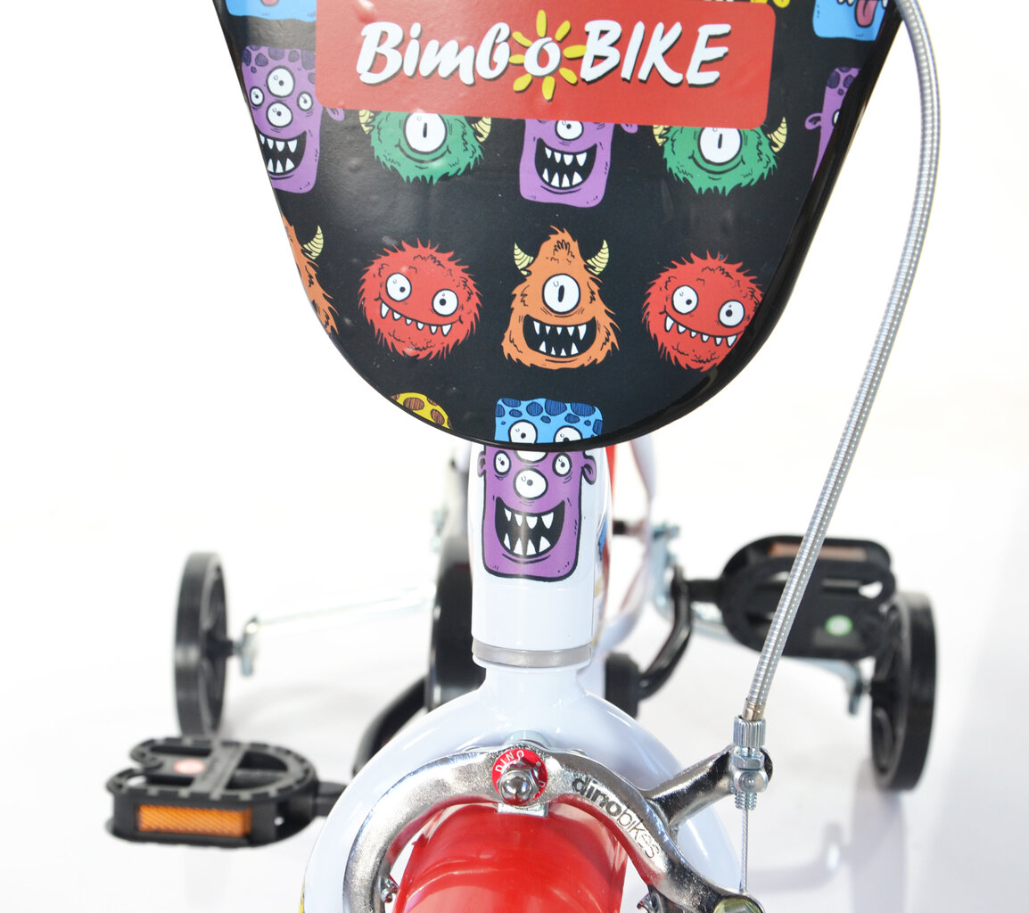 Poiste jalgratas Bimbo Bike 12", valge/punane hind ja info | Jalgrattad | hansapost.ee