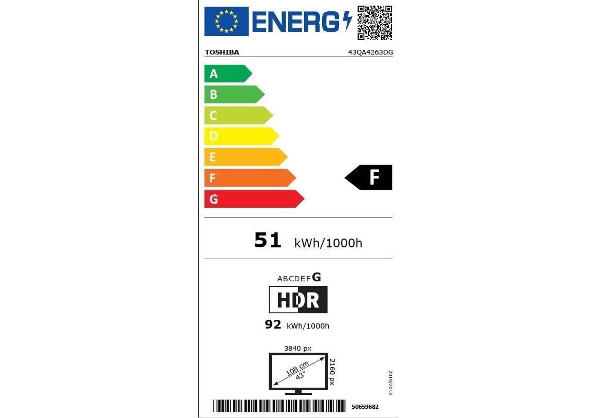 Toshiba 43QA4263DG цена и информация | Televiisorid | hansapost.ee