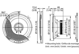 Kenwood KFC-PS1396 koaksiaalsed autokõlarid 13 cm /5,25", 3-suunalised цена и информация | Автомобильные динамики | hansapost.ee