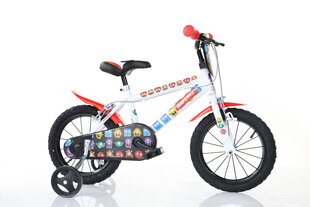 Poiste jalgratas Bimbo Bike 14", valge/punane hind ja info | Bimbo bike Sport, puhkus, matkamine | hansapost.ee
