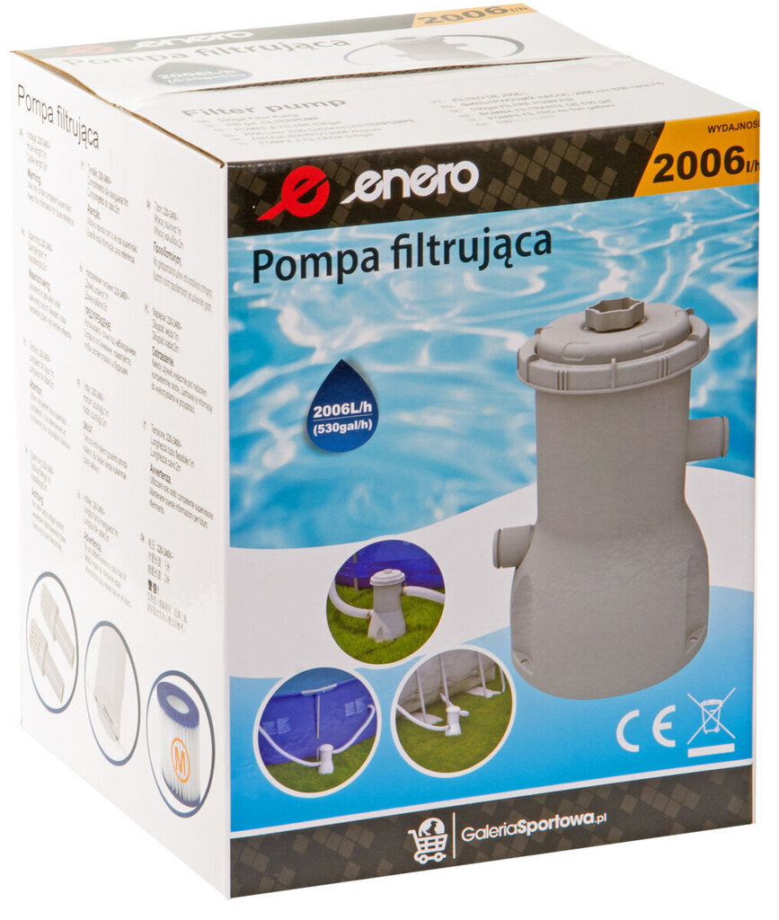 Basseini veepump filtriga Enero 90107EU, 530GAL цена и информация | Basseini filtrid | hansapost.ee