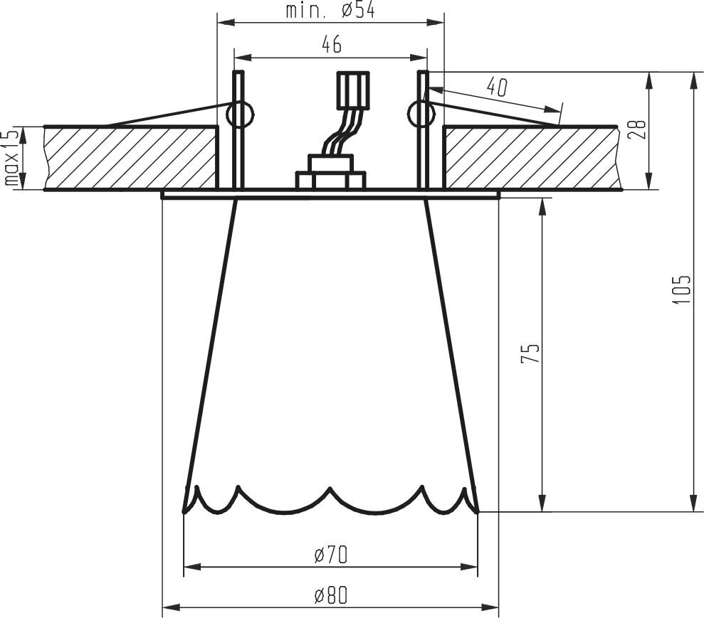 Laevalgusti Downlight SK-72 hind ja info | Laelambid | hansapost.ee