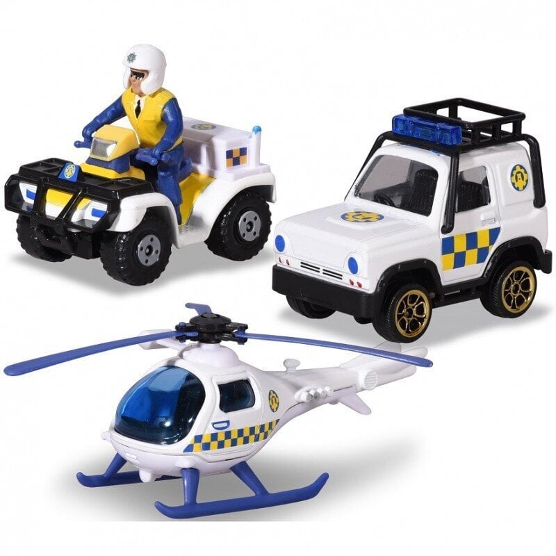 Fireman Sam Politsei autokomplekt Jada, 3 tk hind ja info | Mänguasjad poistele | hansapost.ee