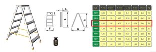 Kahepoolne majapidamisredel, 4 astet price and information | Ladders | hansapost.ee