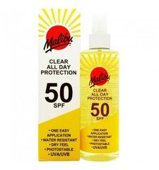 Malibu Clear All Day Protection SPF50 päikesekaitsesprei 250 ml hind ja info | Päikesekaitse ja päevitusjärgsed kreemid | hansapost.ee