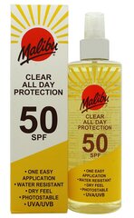 Malibu Clear All Day Protection SPF50 солнцезащитный спрей 250 мл цена и информация | Кремы от загара | hansapost.ee