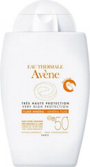 Päikesekaitsekreem Avène Sun Screen Lotion Avene Fluide Mineral Spf50+ (40 ml) цена и информация | Кремы от загара | hansapost.ee