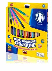 Треугольные карандаши Astra 24 цвета. цена и информация | Принадлежности для рисования, лепки | hansapost.ee