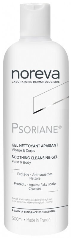 Näo- ja kehapesuvahend Noreva Psoriane Soothing, 500 ml hind ja info | Näopuhastusvahendid | hansapost.ee