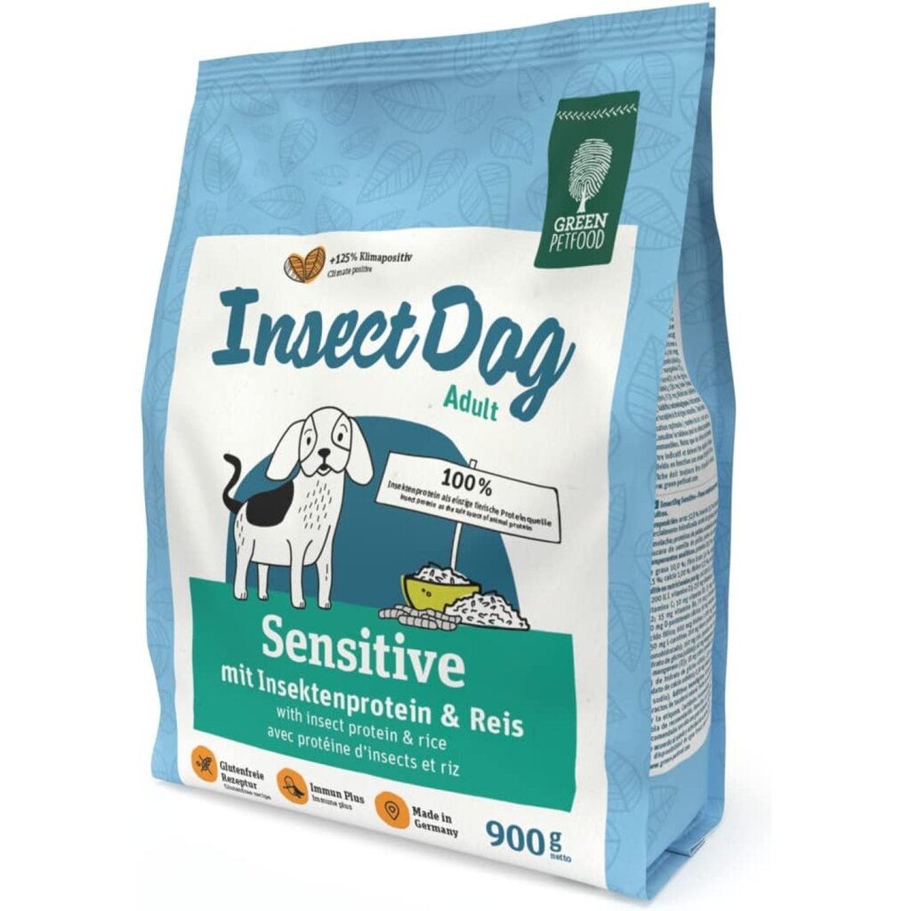 Green Petfood InsectDog Sensitive täiskasvanud koertele riisiga, 900 g hind ja info | Koerte kuivtoit ja krõbinad | hansapost.ee