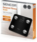 Sencor SBS 6026BK цена и информация | Kaalud, vannitoakaalud ja pagasikaalud | hansapost.ee