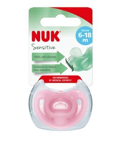 Silikoonist lutt NUK Sensitive 6-18 kuud, 1 tk цена и информация |  Lutid | hansapost.ee